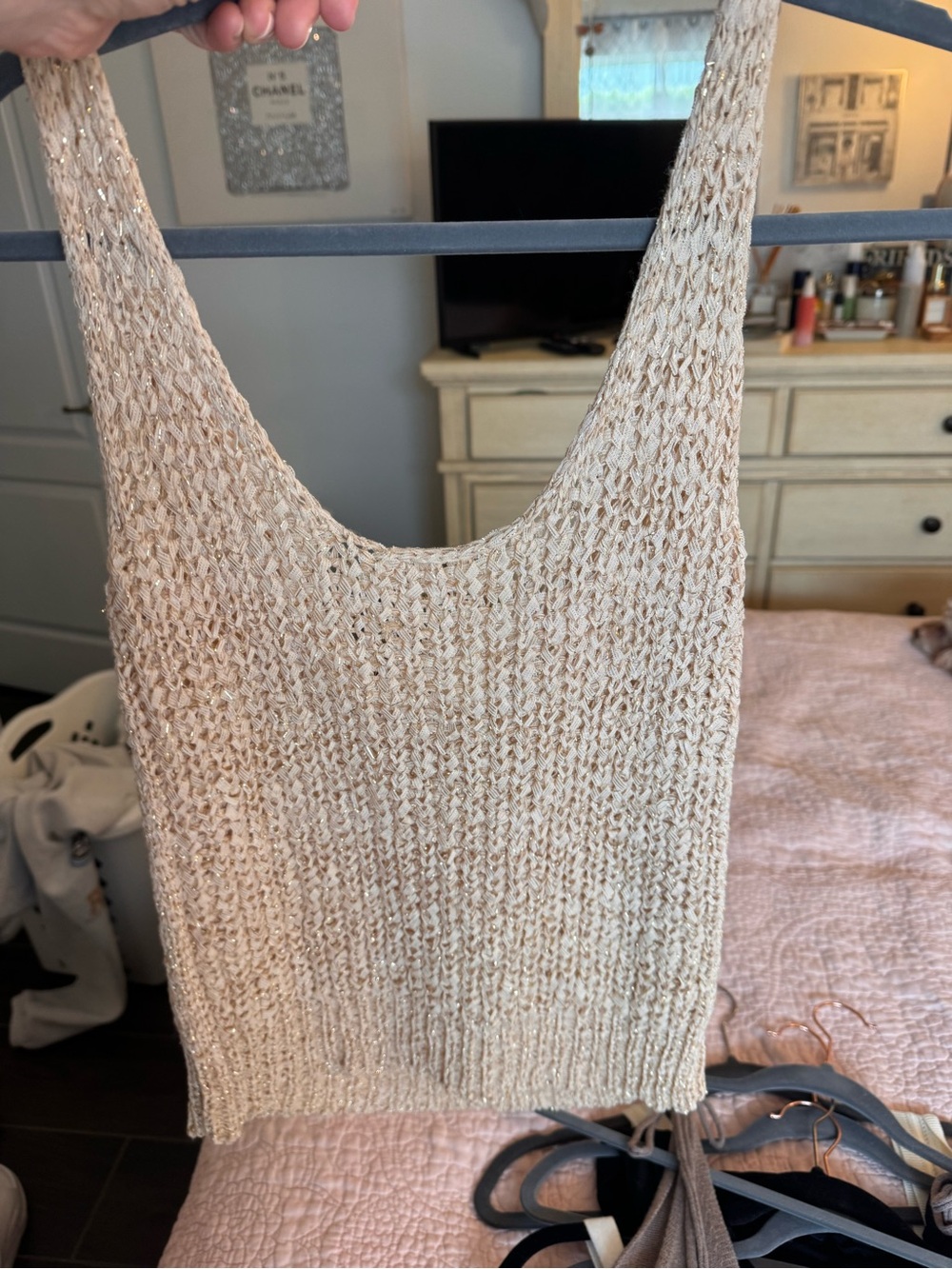 Ramy Brook Cream Knit Tank Top